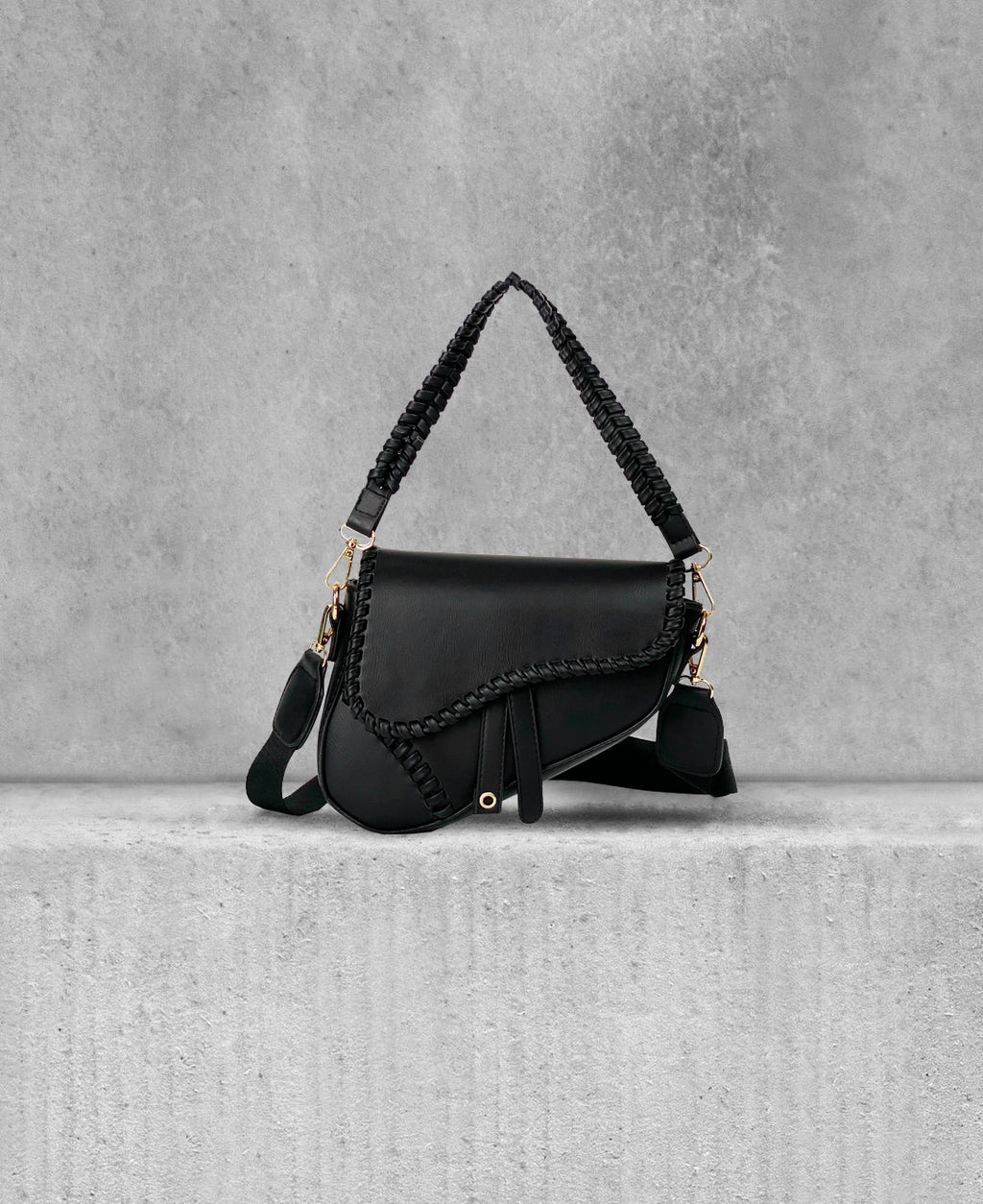 Femni Milano Saddle Bag - Black