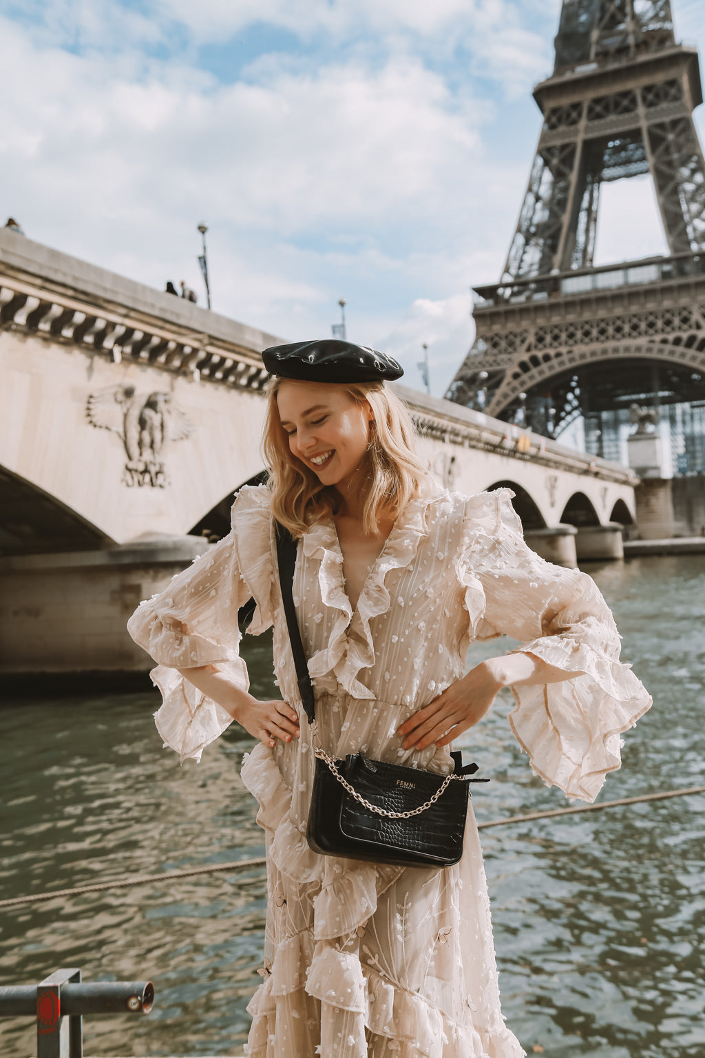 Femni Multi-Pouch Crossbody Bag - Black