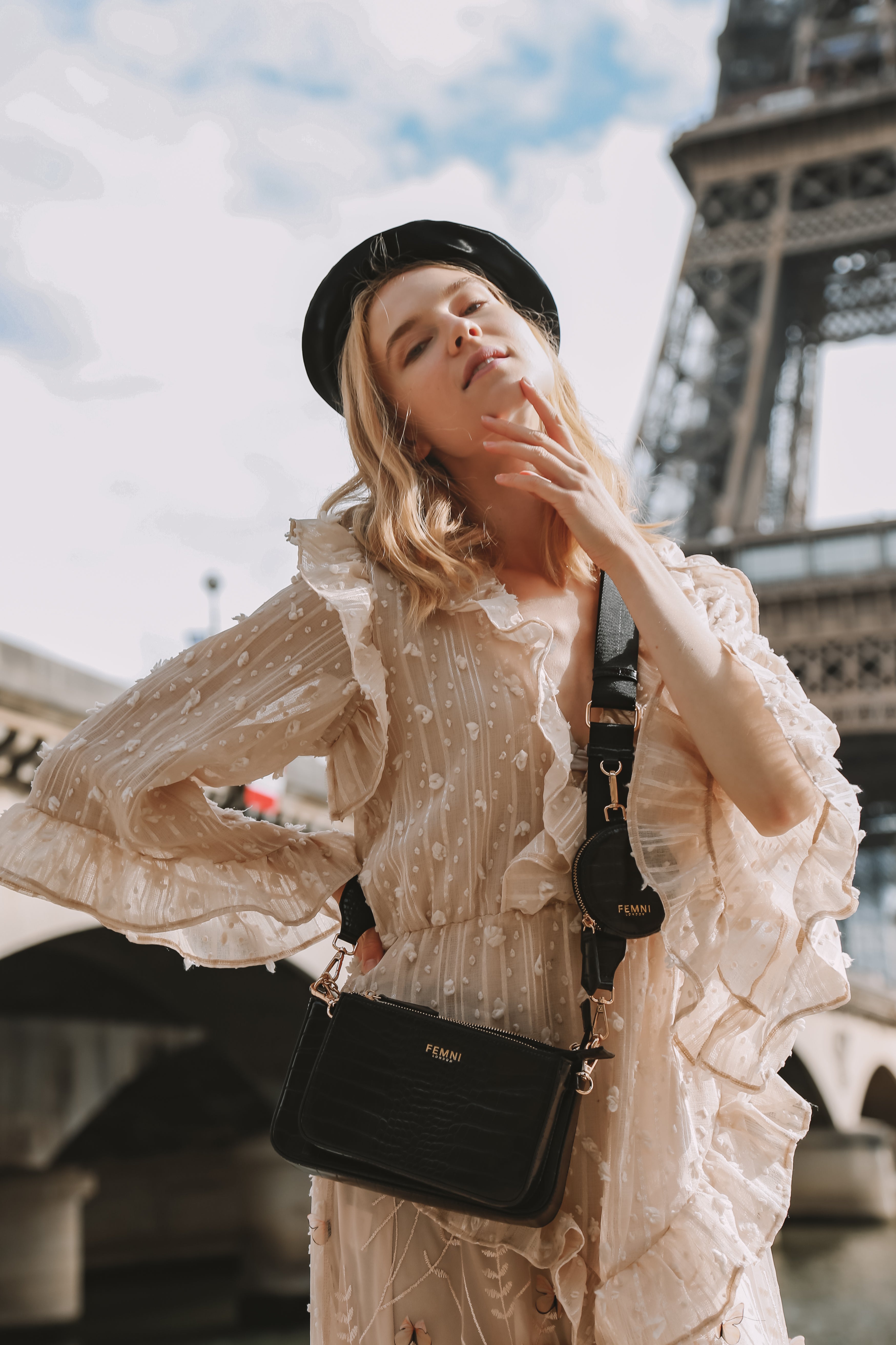 Femni Multi-Pouch Crossbody Bag - Black