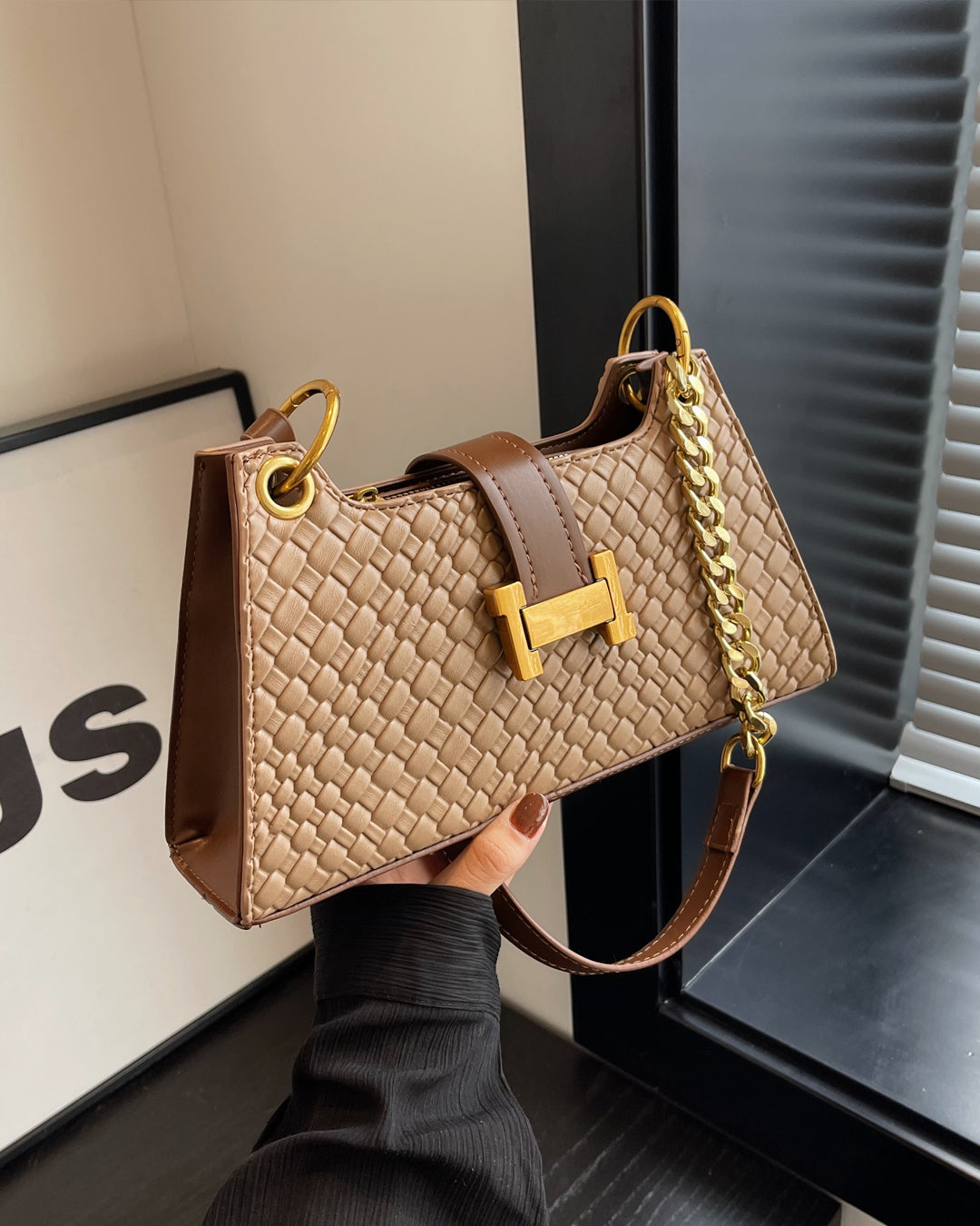 Femni Oxford Crossbody Bag - Toffee