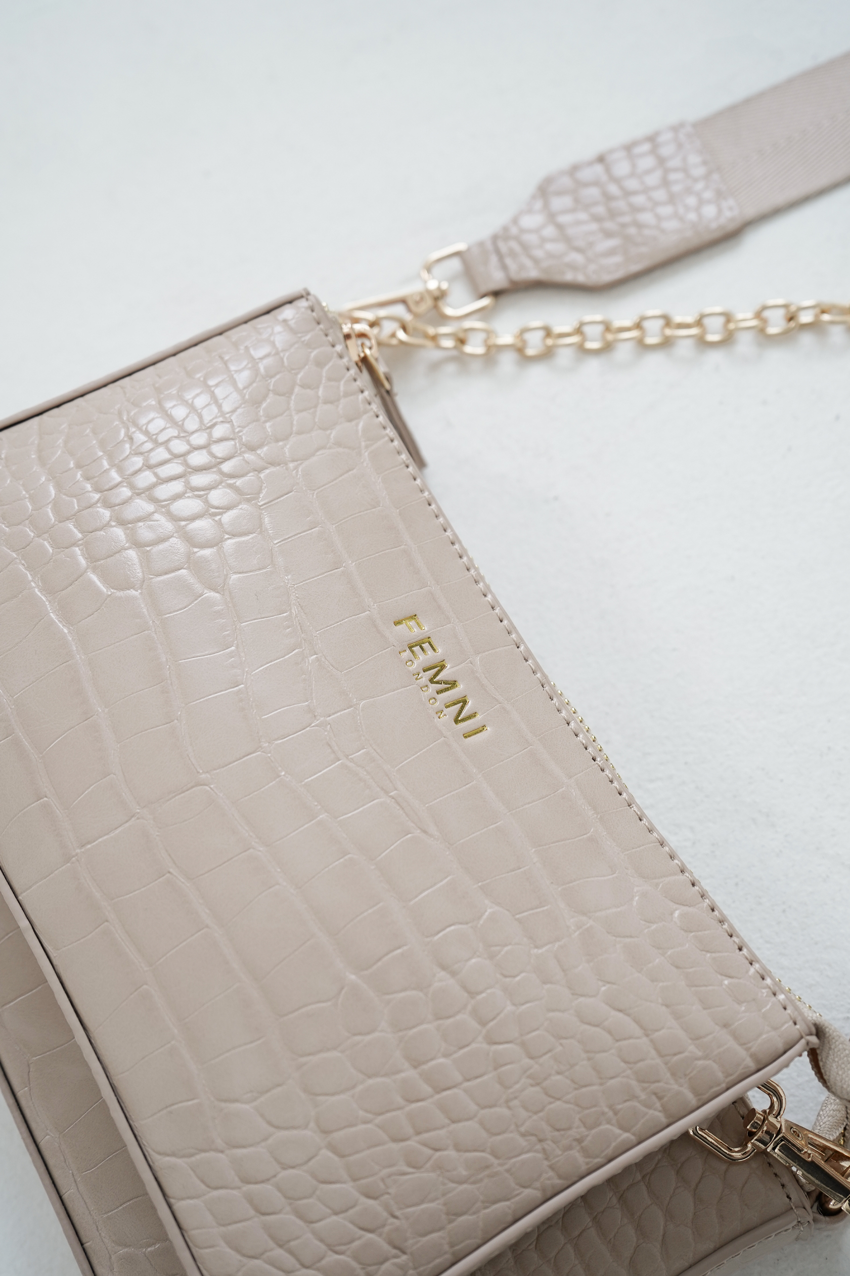 Femni Multi-Pouch Crossbody Bag - Beige