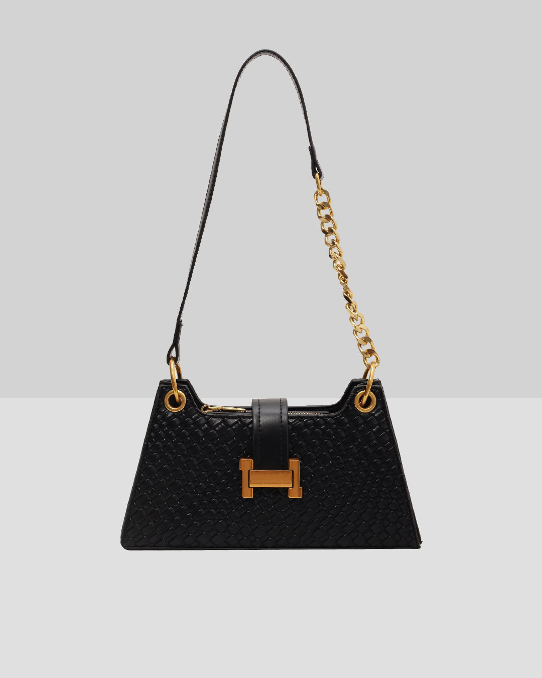 Femni Oxford Crossbody Bag - Black