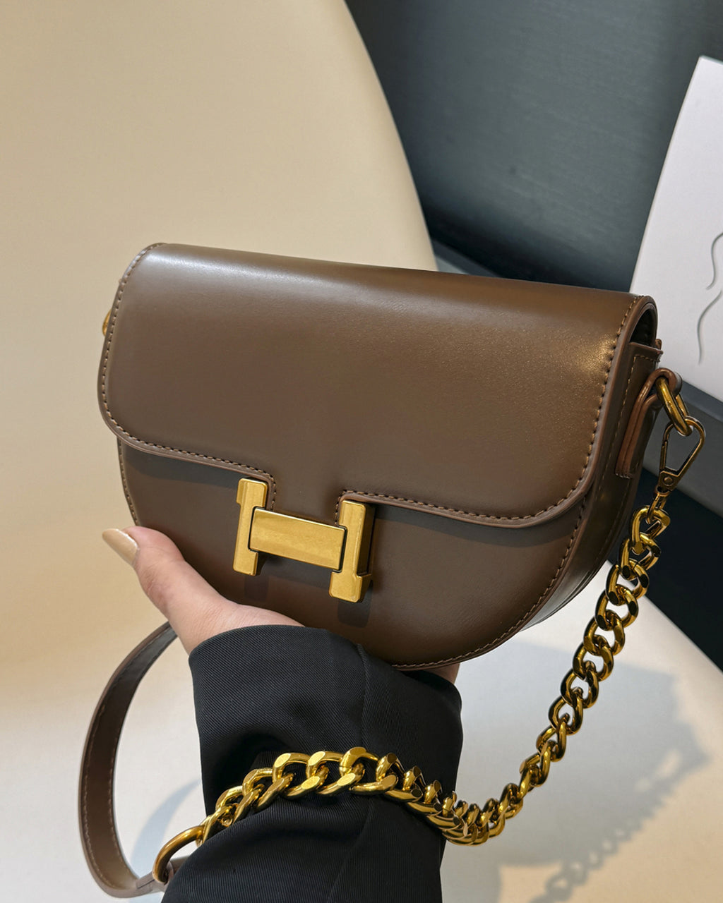 Femni Chelsea Saddle Bag - Brown