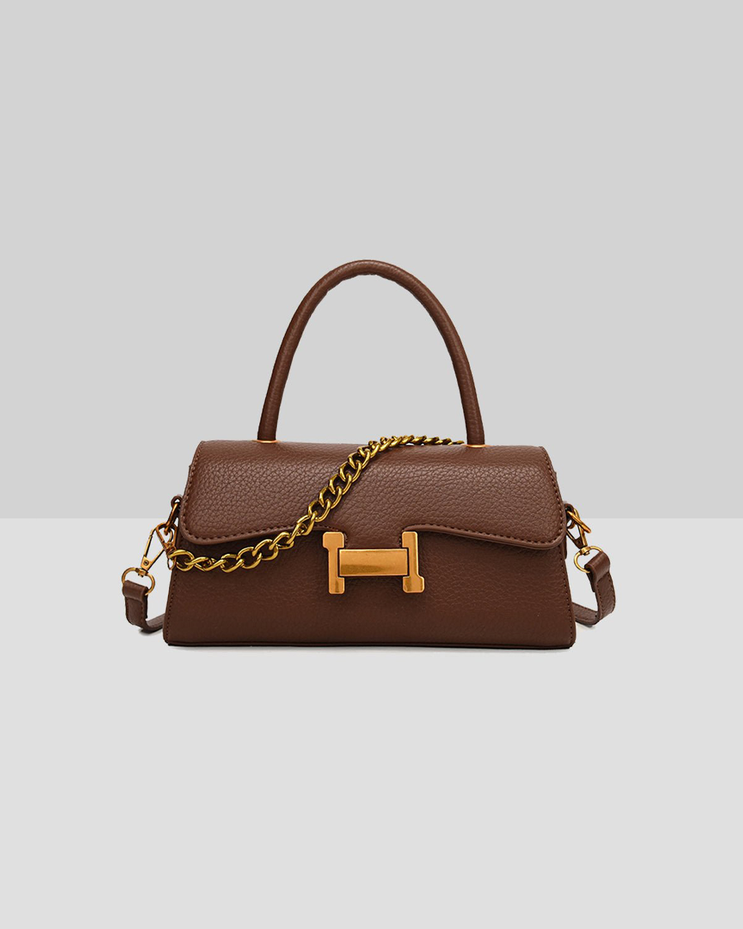 Femni Top Handle Crossbody Bag - Brown